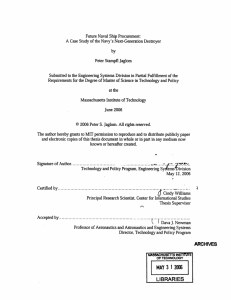 Future Naval Ship  Procurement: by Peter Stampfl Jaglom