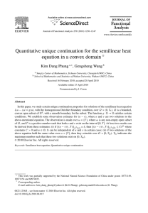 Quantitative unique continuation for the semilinear heat Kim Dang Phung