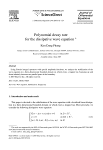 Polynomial decay rate for the dissipative wave equation Kim Dang Phung ✩