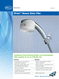QPoint Shower Water Filter Combining Fixed Docking Station and Exchangeable