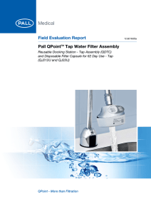 Field Evaluation Report Pall QPoint Tap Water Filter Assembly