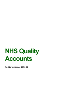 NHS Quality Accounts Auditor guidance 2014-15