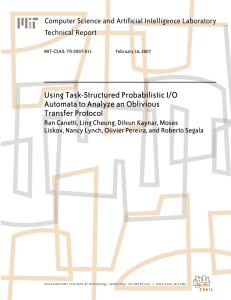 Using Task-Structured Probabilistic I/O Automata to Analyze an Oblivious Transfer Protocol