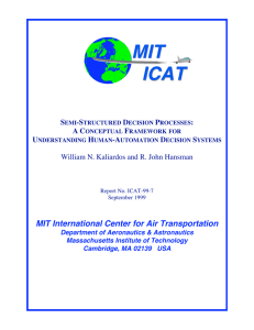 MIT ICAT MIT International Center for Air Transportation S