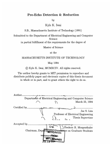 Pre-Echo Detection  &amp; Reduction