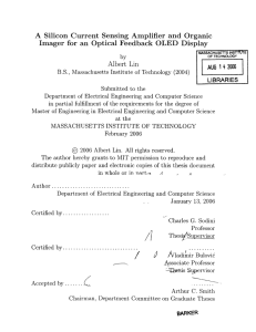 A  Silicon  Current Sensing  Amplifier  and ... Imager  for  an  Optical  Feedback ...