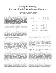 Playing is believing: the role of beliefs in multi-agent learning