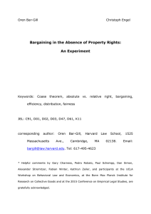 Bargaining in the Absence of Property Rights: An Experiment