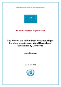 The Role of the IMF in Debt Restructurings: L I A