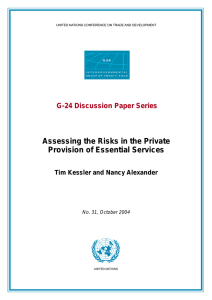 Assessing the Risks in the Private Provision of Essential Services