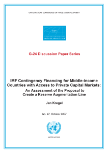IMF Contingency Financing for Middle-income  G-24 Discussion Paper Series