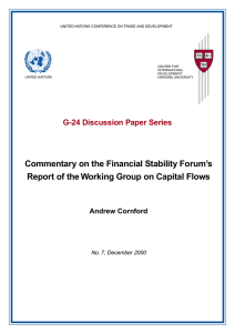 Commentary on the Financial Stability Forum’s G-24 Discussion Paper Series Andrew Cornford