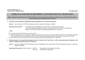 WORK PLAN FOR THE ESTABLISHMENT AND OPERATION OF A TRADE...