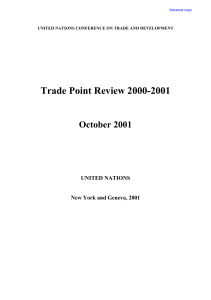 Trade Point Review 2000-2001  October 2001 UNITED NATIONS