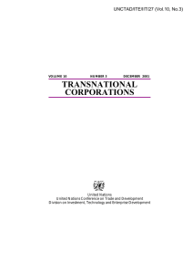 TRANSNATIONAL CORPORATIONS UNCTAD/ITE/IIT/27 (Vol.10, No.3)