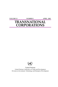 TRANSNATIONAL CORPORATIONS United Nations