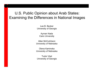 U.S. Public Opinion about Arab States: