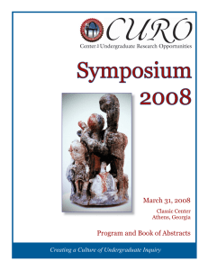 Symposium 2008 March 31, 2008 Program and Book of Abstracts