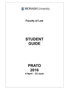 STUDENT GUIDE PRATO