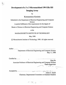 Development  of a 3 x 3 Micromachined  190... Imaging Array Konstantinos Konistis