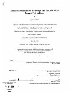 Enhanced Methods  for the Design  and Test of... Process  Test Vehicles