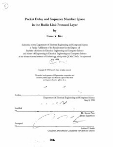 Packet Delay  and Sequence  Number Space by