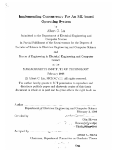 Implementing  Concurrency  For An  ML-based Operating  System
