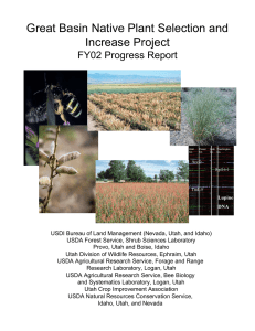 Great Basin Native Plant Selection and Increase Project FY02 Progress Report