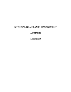 NATIONAL GRASSLANDS MANAGEMENT A PRIMER Appendix B