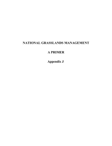 NATIONAL GRASSLANDS MANAGEMENT A PRIMER Appendix J