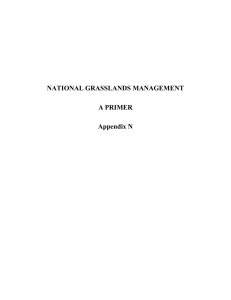 NATIONAL GRASSLANDS MANAGEMENT A PRIMER Appendix N