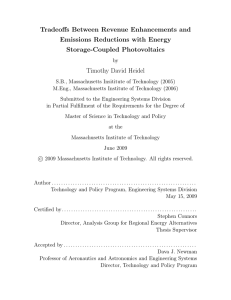 Tradeoffs Between Revenue Enhancements and Emissions Reductions with Energy Storage-Coupled Photovoltaics