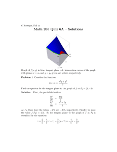 Math 265 Quiz 6A – Solutions