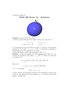 Math 265 Exam 1A – Solutions