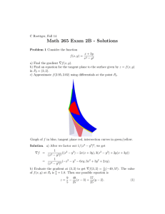 Math 265 Exam 2B - Solutions