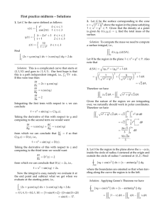 First practice midterm – Solutions