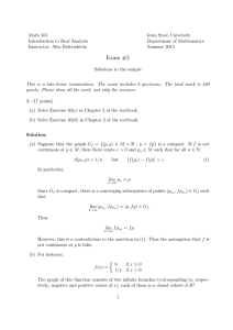Math 501 Iowa State University Introduction to Real Analysis Department of Mathematics