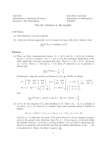 Math 554 Iowa State University Introduction to Stochastic Processes Department of Mathematics