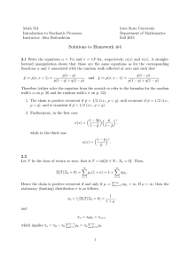 Math 554 Iowa State University Introduction to Stochastic Processes Department of Mathematics