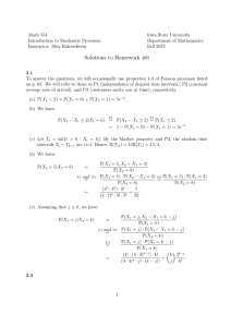 Math 554 Iowa State University Introduction to Stochastic Processes Department of Mathematics