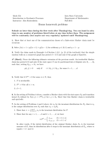 Math 554 Iowa State University Introduction to Stochastic Processes Department of Mathematics