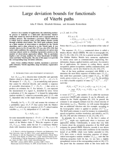 Large deviation bounds for functionals of Viterbi paths