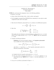 MATH 373: Homework 6 “Interpolation II” Fall 2013