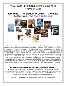 WLC 278x: Introduction to Global Film ‘World on Film’