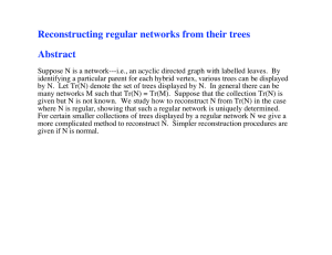 Reconstructing regular networks from their trees Abstract