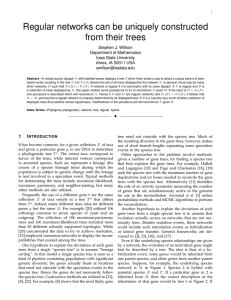 Regular networks can be uniquely constructed from their trees