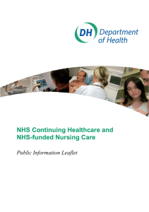 NHS Continuing Healthcare and NHS-funded Nursing Care Public Information Leaflet