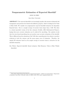 Nonparametric Estimation of Expected Shortfall