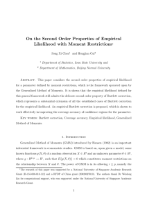 On the Second Order Properties of Empirical Likelihood with Moment Restrictions