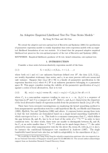 An Adaptive Empirical Likelihood Test For Time Series Models